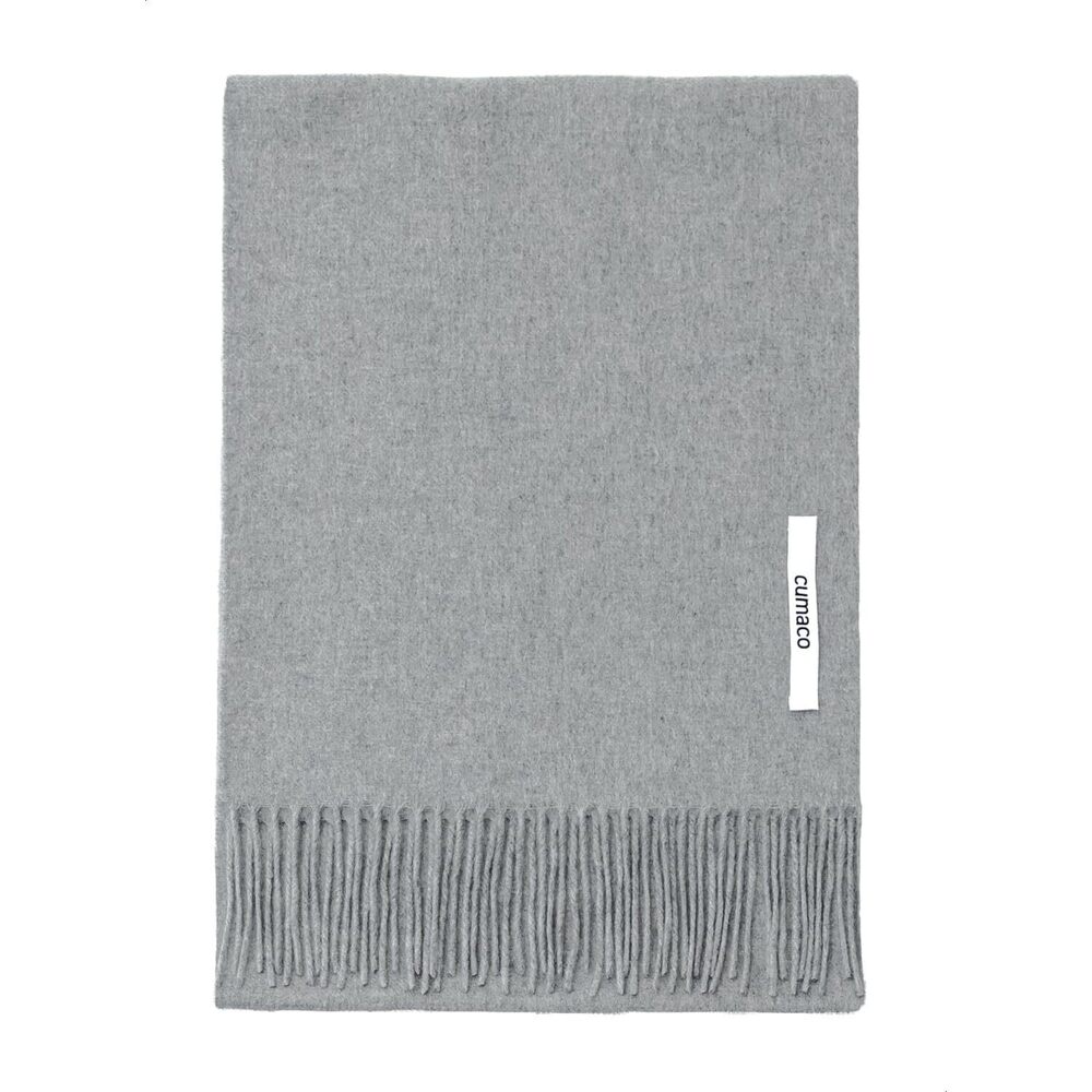 3579 02. Gray Cashmere Scarf Large Thick Ladies
